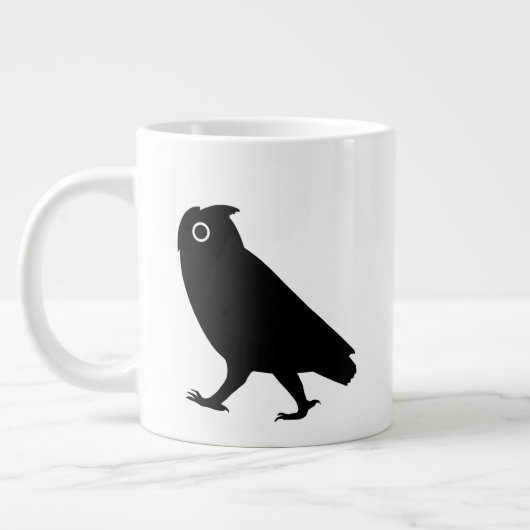 Walking Owl-Silhouetten Jumbo-Tasse (Links)