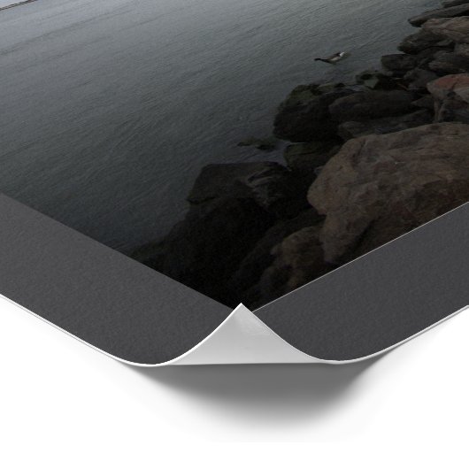 Walking Path by Ocean Poster (Ecke)