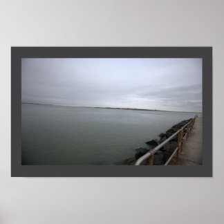 Walking Path by Ocean Poster