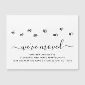 Walking Paw Prints Moving New Address Magnet (Vorderseite)