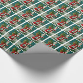 Walking Santa Geschenkpapier (Ecke)