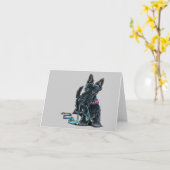 Walking Scottie Karte (Gelbe Blume)