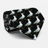 Walking Seagull Pattern - Schwarz Krawatte (Gerollt)