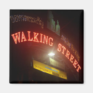 Walking Street Sign Magnet