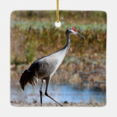 Walking Tall, Sandhill Crane Keramikornament (Rückseite)