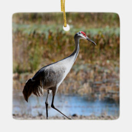 Walking Tall, Sandhill Crane Keramikornament