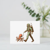 Walking the octopus postkarte (Stehend Vorderseite)