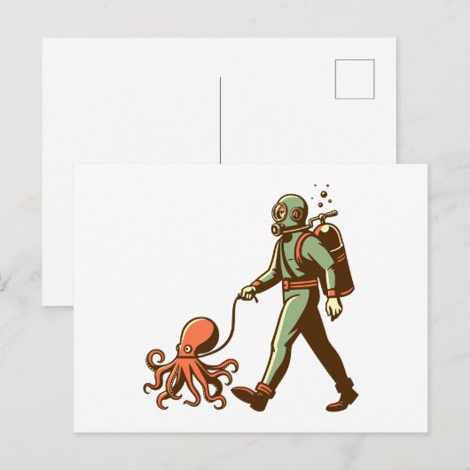 Walking the octopus postkarte (Vorne/Hinten)