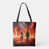Walking Through the Fire on a Reusable Tote Bag Tasche (Rückseite)