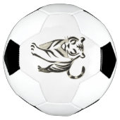 Walking Tiger Zeichnend - Tintendesign auf Fußball (Gedreht)