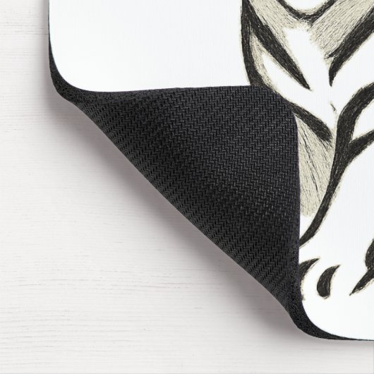 Walking Tiger Zeichnend - Tintenpatronen-Design Mousepad (Ecke)