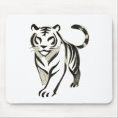 Walking Tiger Zeichnend - Tintenpatronen-Design Mousepad (Vorne)