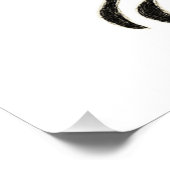 Walking Tiger Zeichnend - Tintenplakatdesign Poster (Ecke)