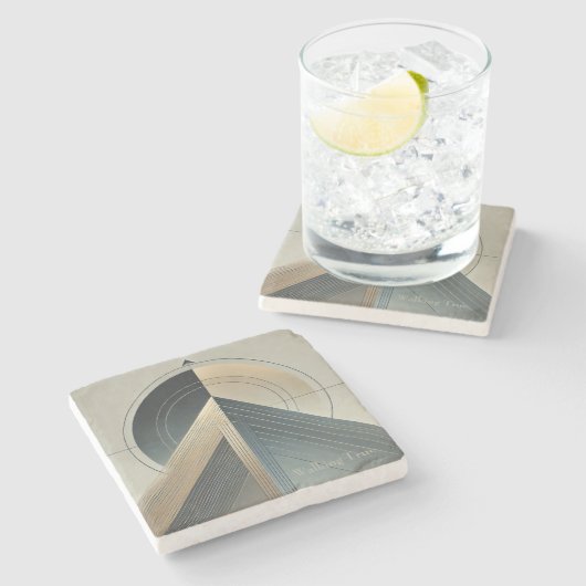 Walking True Steinuntersetzer (Seitenansicht)