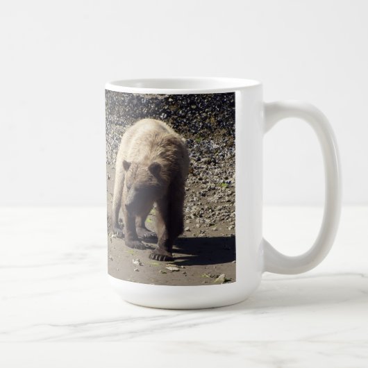 Walking Wild Grizzly Bär Wildlife Foto Kaffeetasse (Rechts)