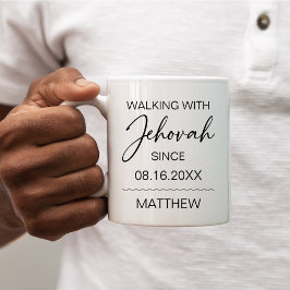 Walking with Jehovah Since Black and White Kaffeetasse