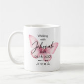Walking with Jehovah Since Butterfly Baptism Mug Kaffeetasse (Links)