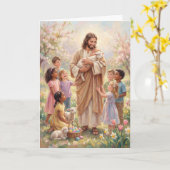 Walking with the Savior Easter Card Karte (Gelbe Blume)
