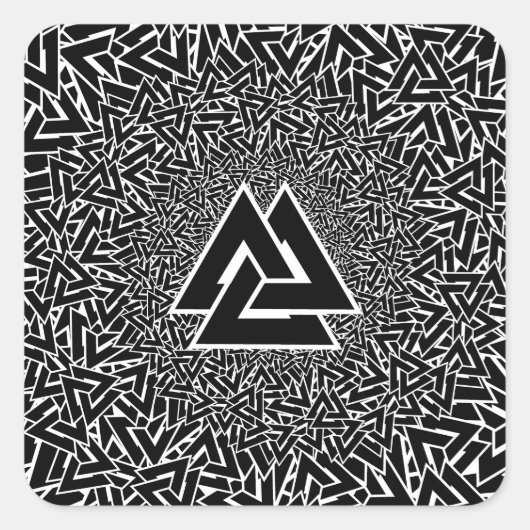 Walknot Quadratischer Aufkleber (Vorderseite)