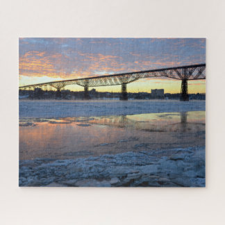 Walkway Winter Sunrise Puzzle