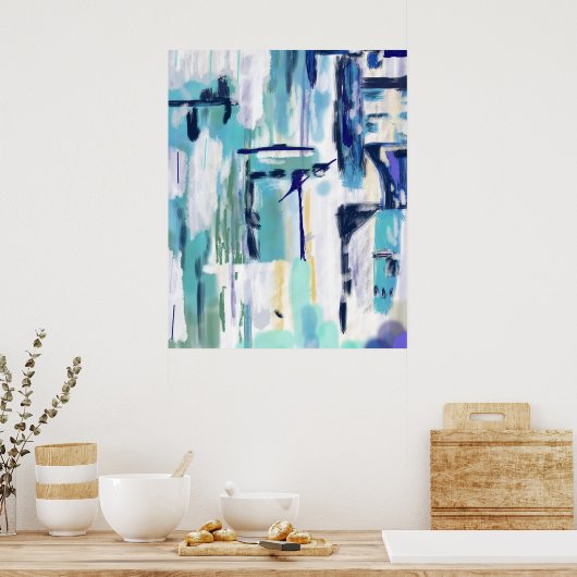 Wall Abstrakte Kunst Poster (Küche)