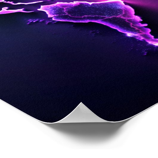 Wall Art Barbed Wire World Map Design Poster (Ecke)