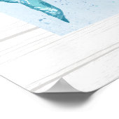 Wall Art Beach Ocean Shore Whale Turtle Seepferd Poster (Ecke)