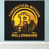 Wall Art Bitcoin Leinwanddruck (Insitu (Holzboden))