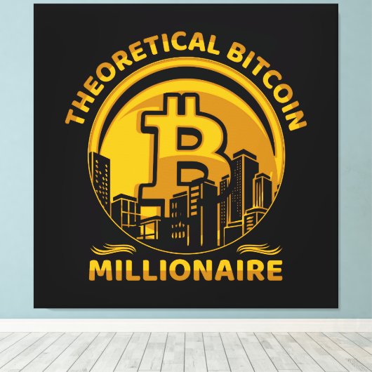 Wall Art Bitcoin Leinwanddruck (Insitu (Holzboden))
