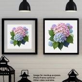 Wall Art Botanische Hydrangeas Blumenposter Poster