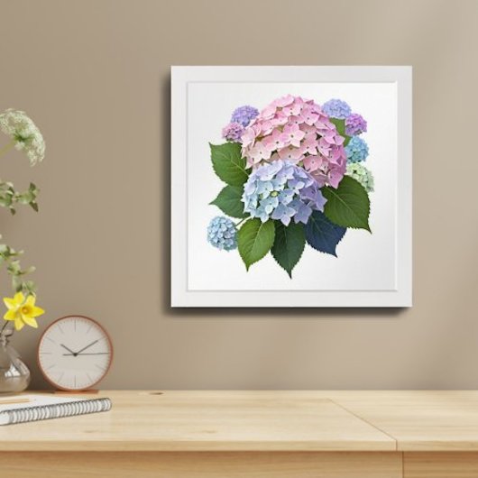 Wall Art Botanische Hydrangeas Blumenposter Poster