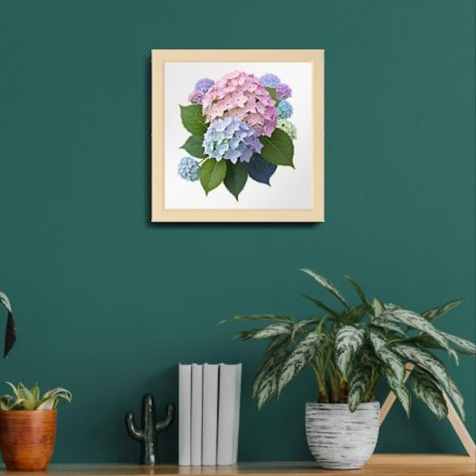 Wall Art Botanische Hydrangeas Blumenposter Poster