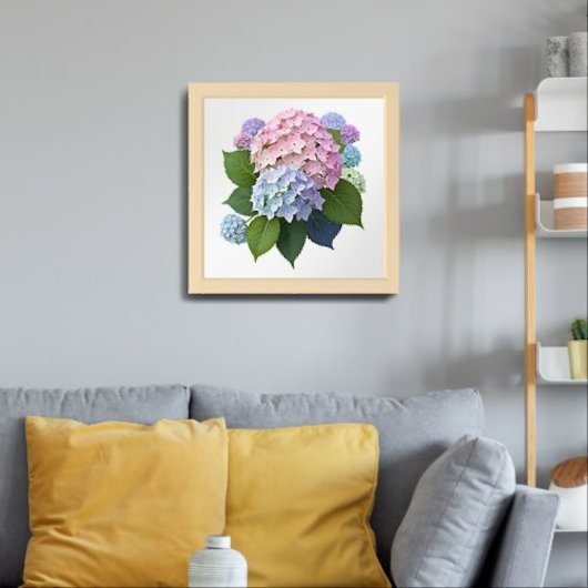 Wall Art Botanische Hydrangeas Blumenposter Poster