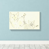 Wall Art: Buddies Leinwanddruck (Insitu (Holzboden))