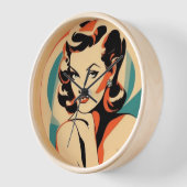 Wall Art Deco Clock Art Deco Button Up Style Uhr (Winkel)