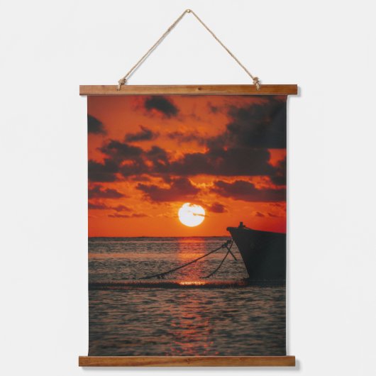 Wall Art Décor Beach Wasser Zuhause Wandteppich Mit Holzrahmen (Vorderseite)