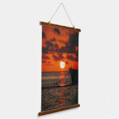 Wall Art Décor Beach Wasser Zuhause Wandteppich Mit Holzrahmen (Gewinkelt)