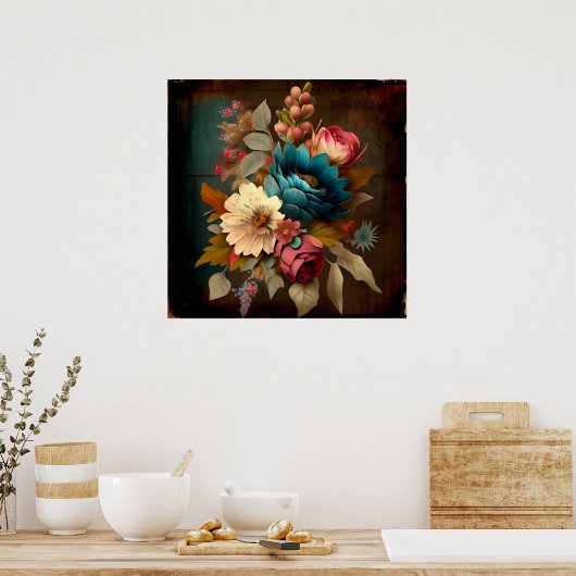 WALL ART DECOR/ POSTER WALL ART BLUME DECOR (Küche)