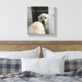 Wall Art Dog in Mirror Leinwanddruck (Insitu (Schlafzimmer))