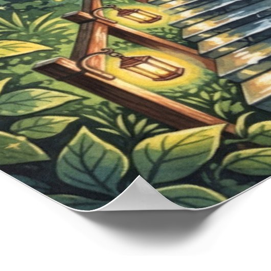 Wall art. Forest stairs  Poster (Ecke)