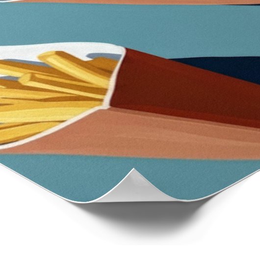 Wall Art. Französische Pommes Frites. Poster (Ecke)