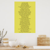 Wall Art Gedicht zur Förderung des Selbstbewusstse Poster (Küche)