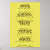 Wall Art Gedicht zur Förderung des Selbstbewusstse Poster (Vorne)