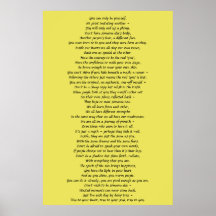 Wall Art Gedicht zur Förderung des Selbstbewusstse