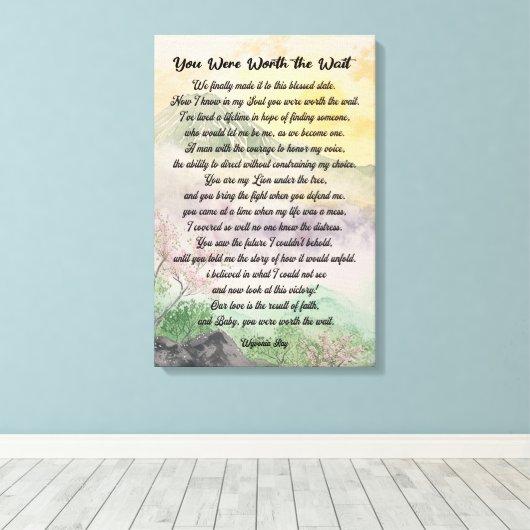 "Wall Art Inspiration und Liebe" Leinwanddruck (Insitu (Holzboden))