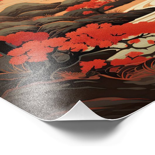 Wall-Art-Landschaft Japanisch Fotodruck (Ecke)