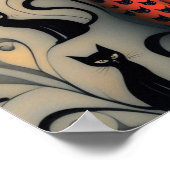 Wall Art Le Femme Black Cats Poster (Ecke)