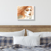 Wall Art Line Art Illustration of Woman 3 Leinwanddruck (Insitu (Schlafzimmer))