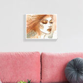 Wall Art Line Art Illustration of Woman 3 Leinwanddruck (Insitu (Wohnzimmer))