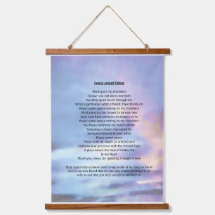 Wall Art mit dem Titel Peace Sweet Peace Decoratio Wandteppich Mit Holzrahmen